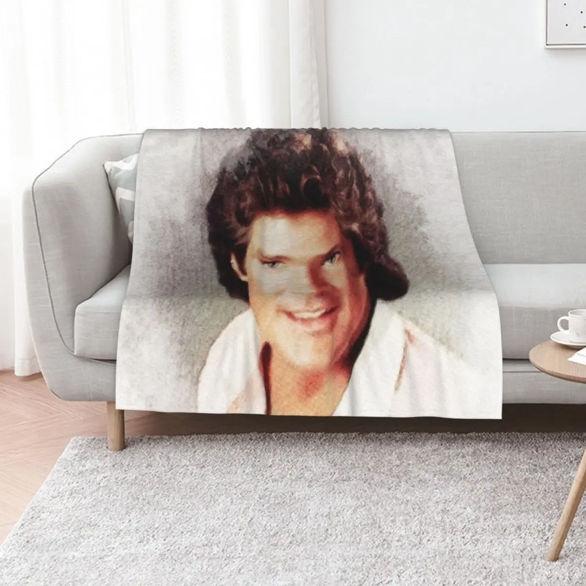 David Hasselhoff, Actor Throw Blanket Flannel Fabric christmas decoration Moving For Decorative Sofa Summer Giant Sofa Blankets