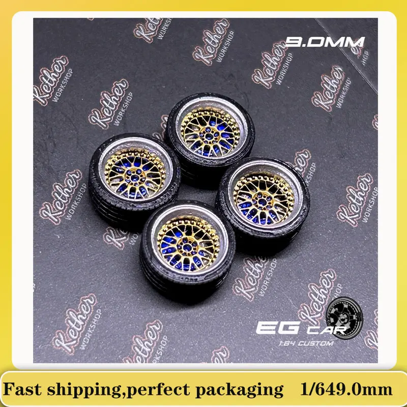 

Modified Wheel Hub 1/64 EG Wheels Sw388/VSXX/MF10 9.0mm Resin Wheels（Comes with Caliper）With Brakes Suitable for 1:64 Model Cars