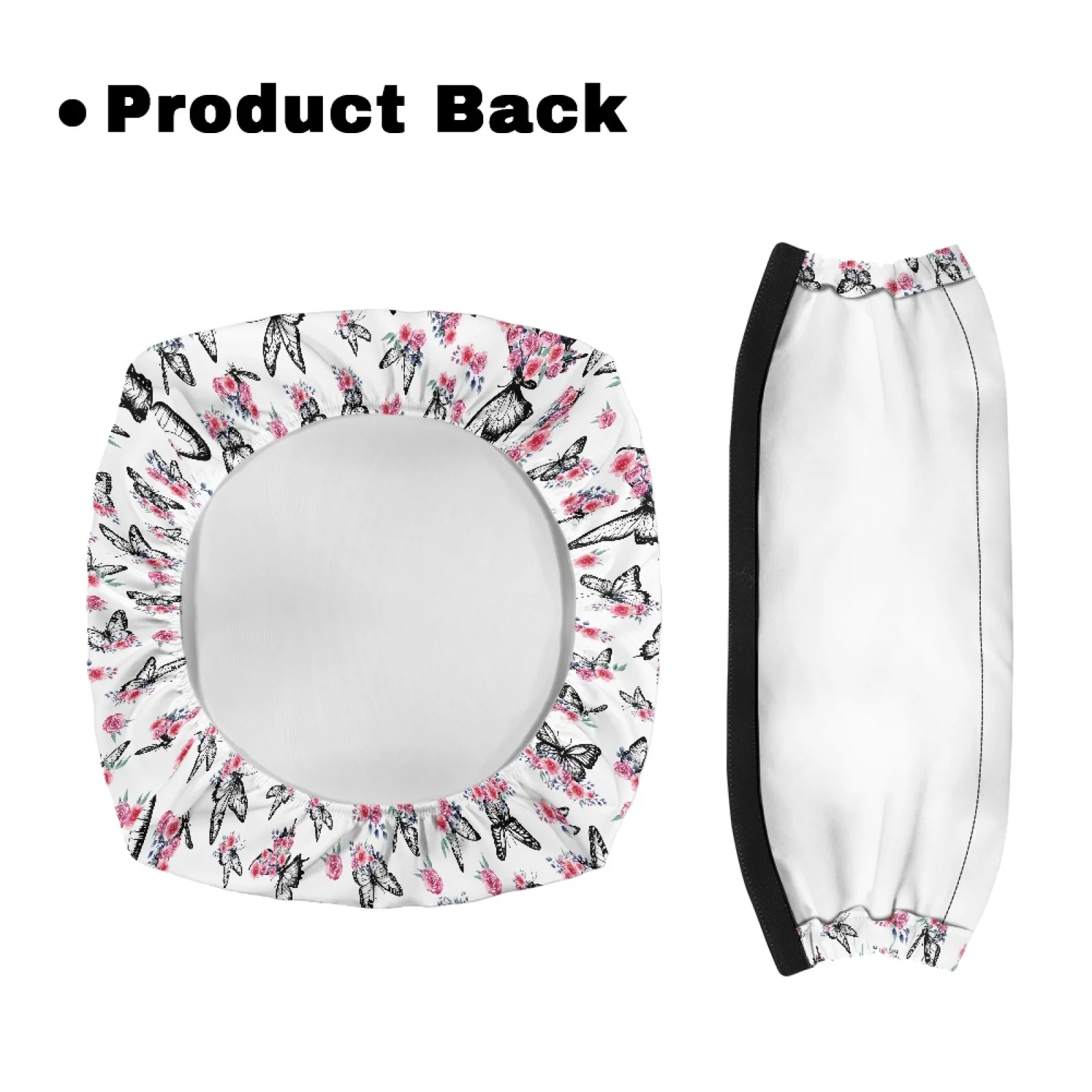 Coloranimal Butterfly Floral Pack of 2 Rollator Seat Back Covers Easy to Clean Walker Seat Cover for Friends view 3