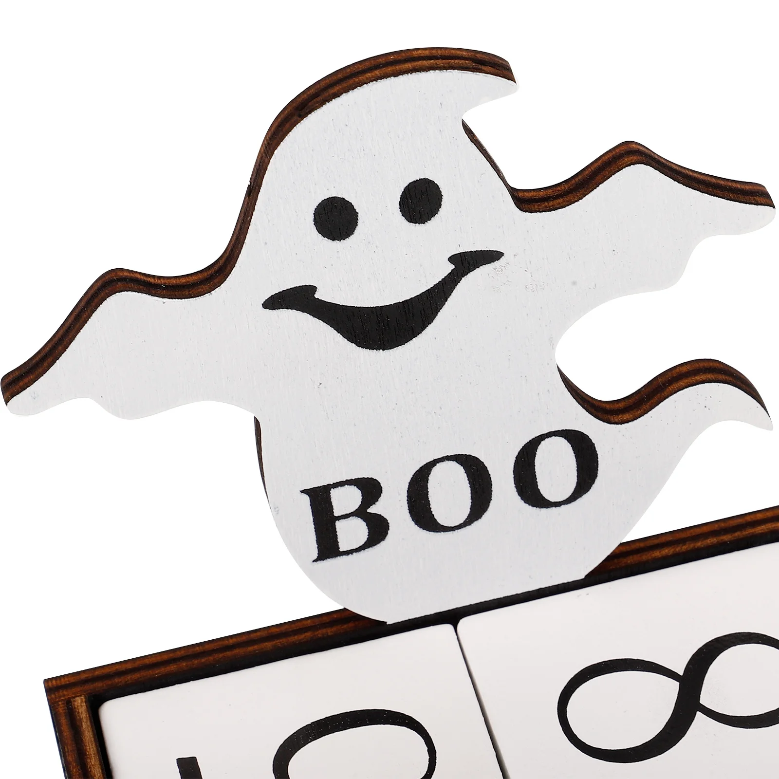 

Деревянный настольный календарь на тему Хэллоуина, деревенский декоративный вечный календарь, ручное поворотное украшение для рабочего стола для домашнего офиса