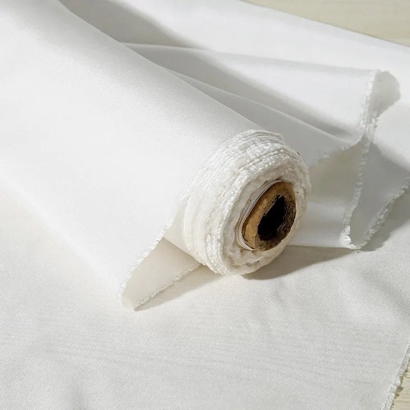 Artificial silk White Undyed  Habutai Fabric Pure Silk Transparent 6mm 140cm Pongee Fabric Use