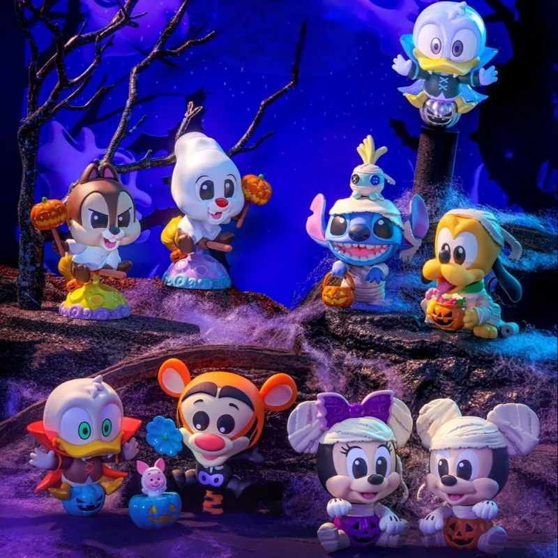 

Новая серия DisneyPumpkin Party, слепая коробка на Хэллоуин, милые фигурки, кукла Дональда Дака, мультяшный подарок на Хэллоуин, коллекционные игрушки