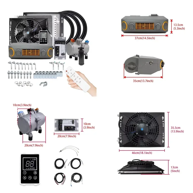 for General Motors Electric AC Compressor 12V 24V Car Truck Street Classic Air Conditioning Cooling Evaporator System