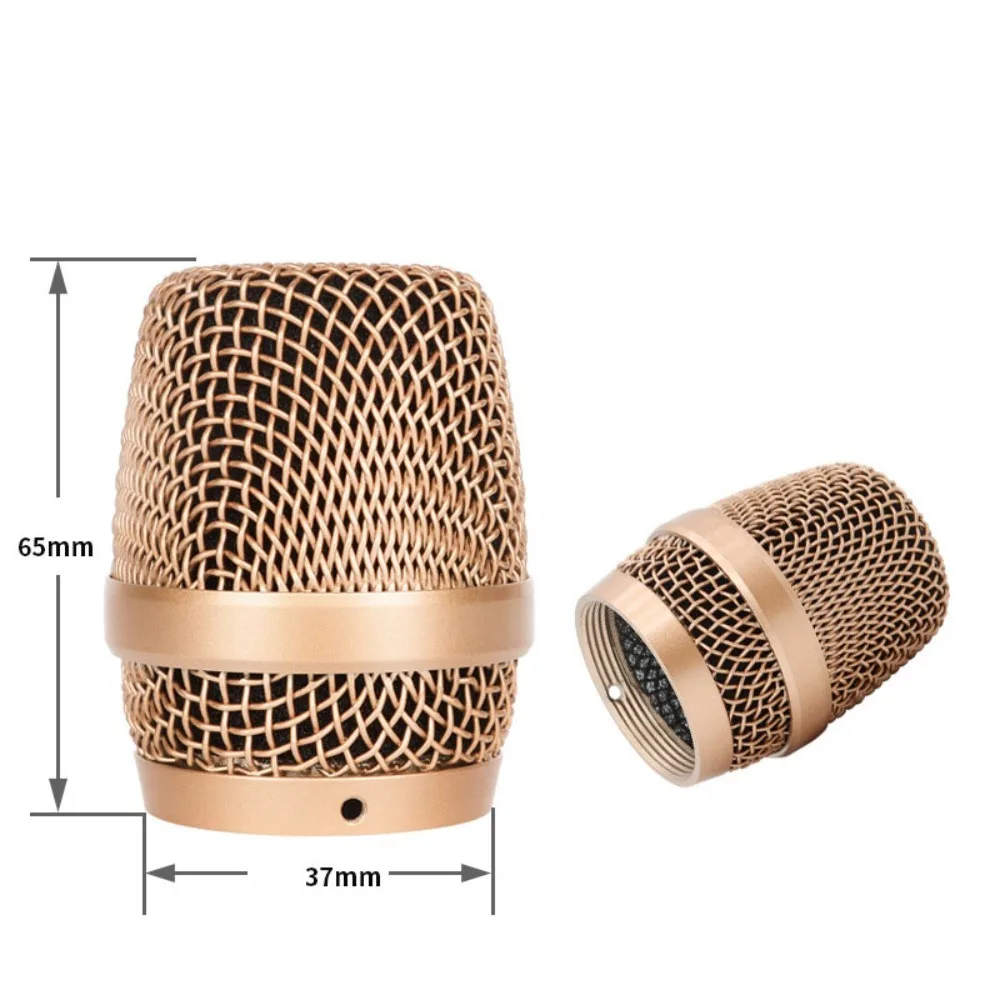 Head Replacement High Density Sponge Accessory Metal Mic Mesh Cover Microphone Mesh Head Microphone Grill Head Replacement Head