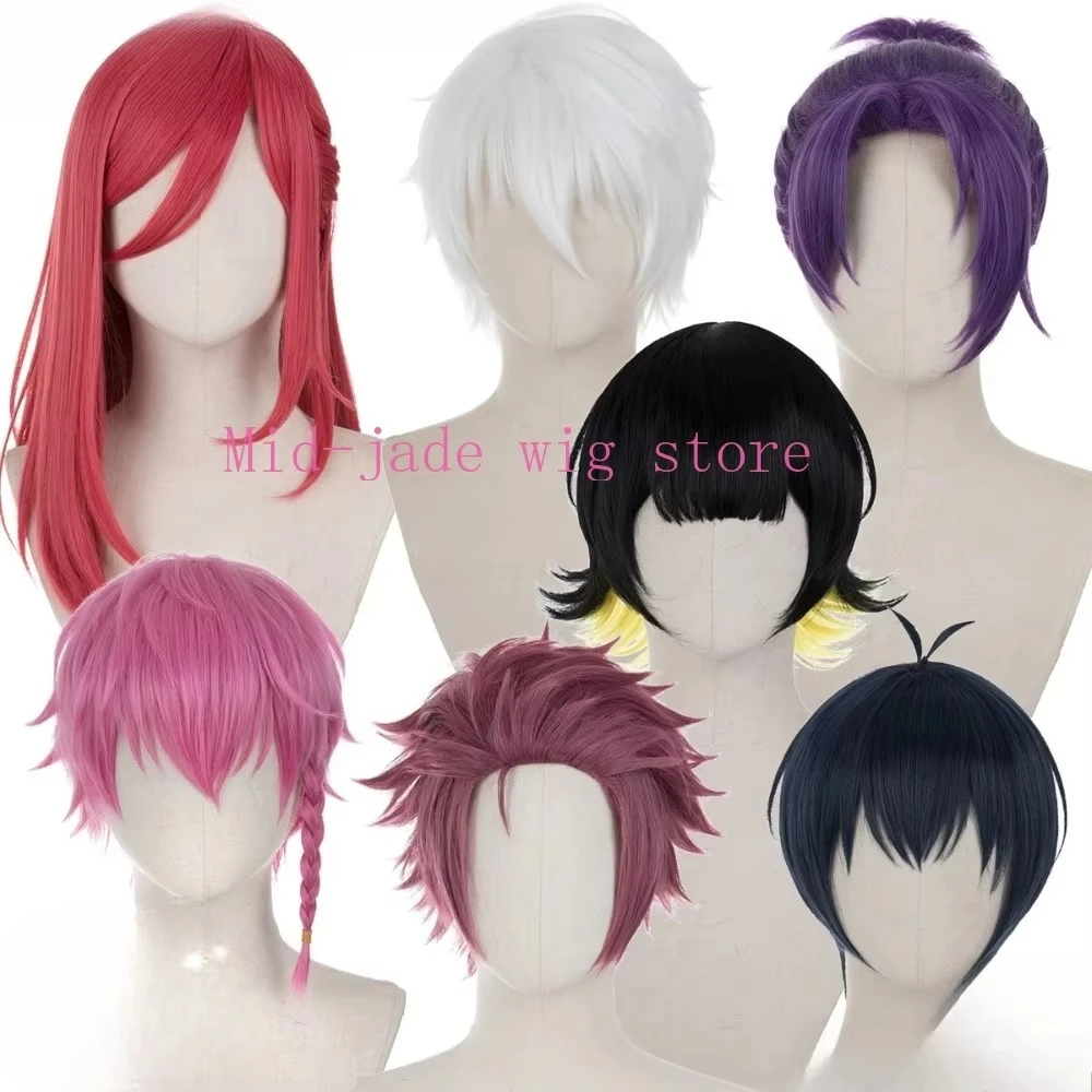 Sae Itoshi Cosplay Wig Blue Black Short Hair Anime Soccer Character Wig for Sports Festival Convention Photography