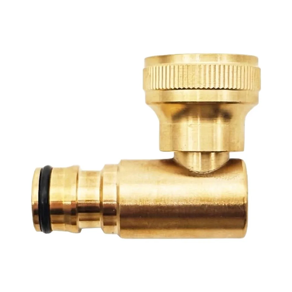 Hose Connector Golden Finish Alloy 3/4 Inch Female Thread Swivel for Garden Faucet and Hose Reel Outdoor Ready