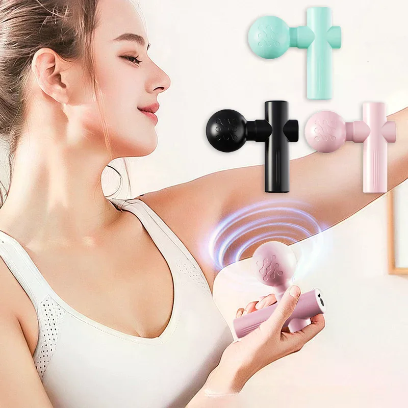 USB Mini Massage Tool Fascia Machine Muscle Relaxation Vibrating Tool Rod Massage Fitness Equipment Neck Grab Fascia Tool 1Pcs