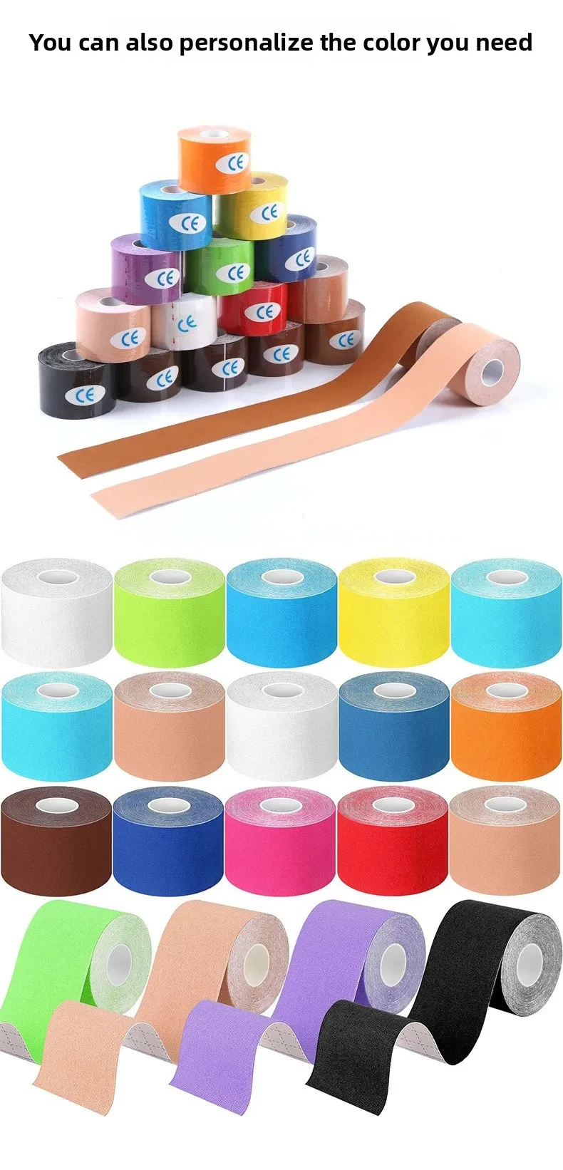 Kinesiologie-Tape KT-Tape Muskel-Tape Sport-Tape Elastisches Tape Wasserdicht Schmerzlinderung Verletzungsschutz Knie Schulter – Detail 5