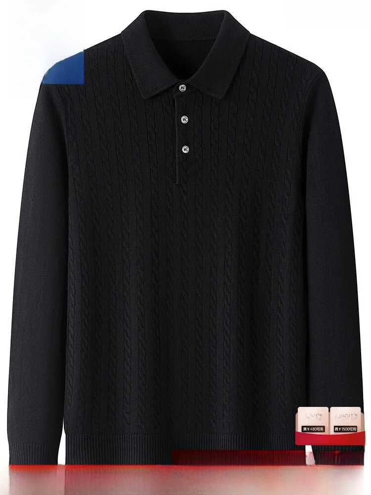 Romon Men's Casual Long Sleeve Knitted Sweater Pure Color Business Style Autumn New Arrival Versatile Comfortable Loose Fit