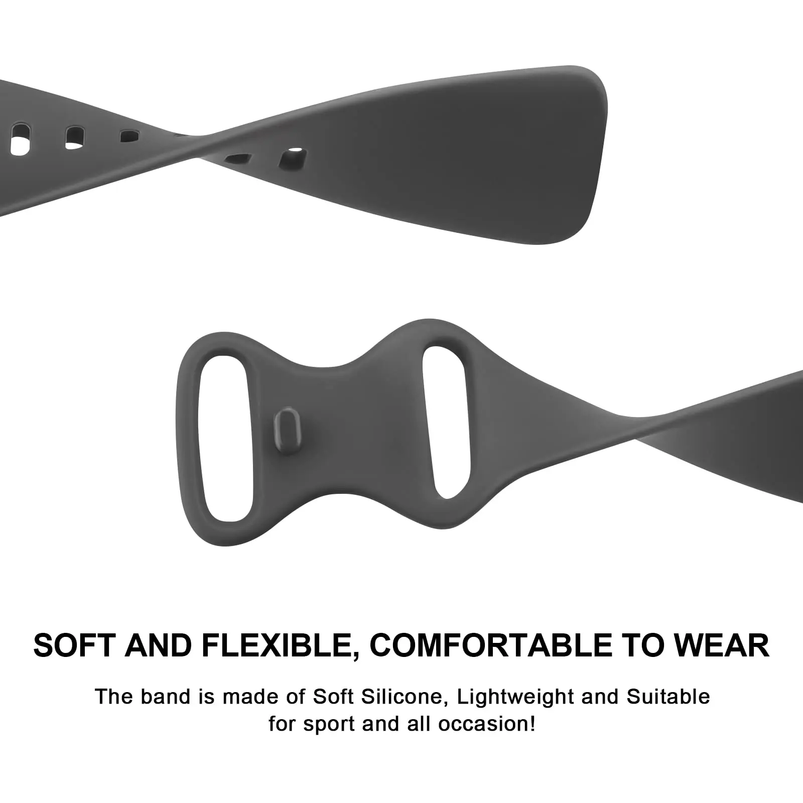 حزام سيليكون لملحقات سوار Fitbit Charge 6، سوار معصم بديل ناعم رسمي لسوار Fitbit Charge 5
