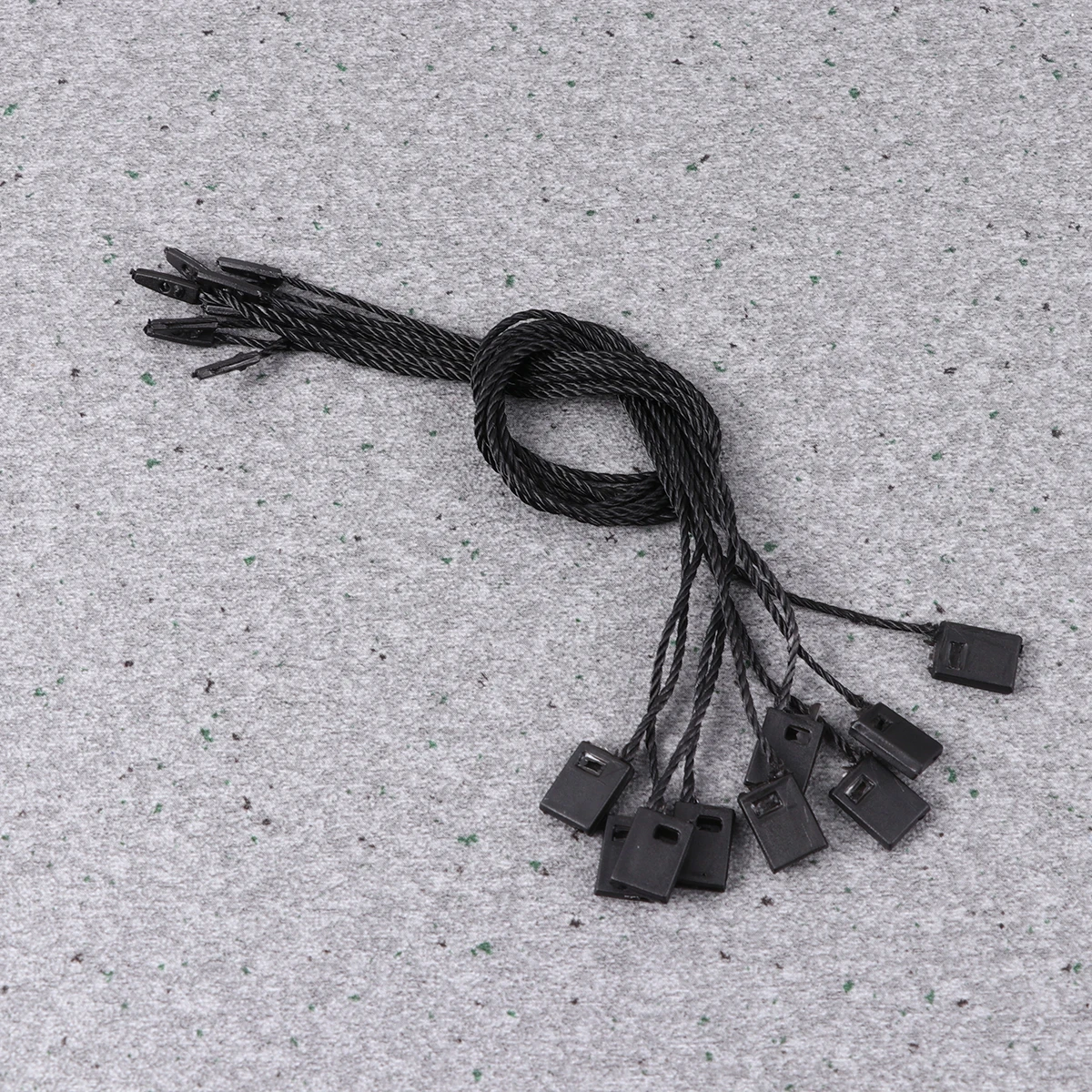 

1000pcs Plastic Tag Rope Lightweight Hanging String For Price Tags Label Tie With Hemp Thread Black Color