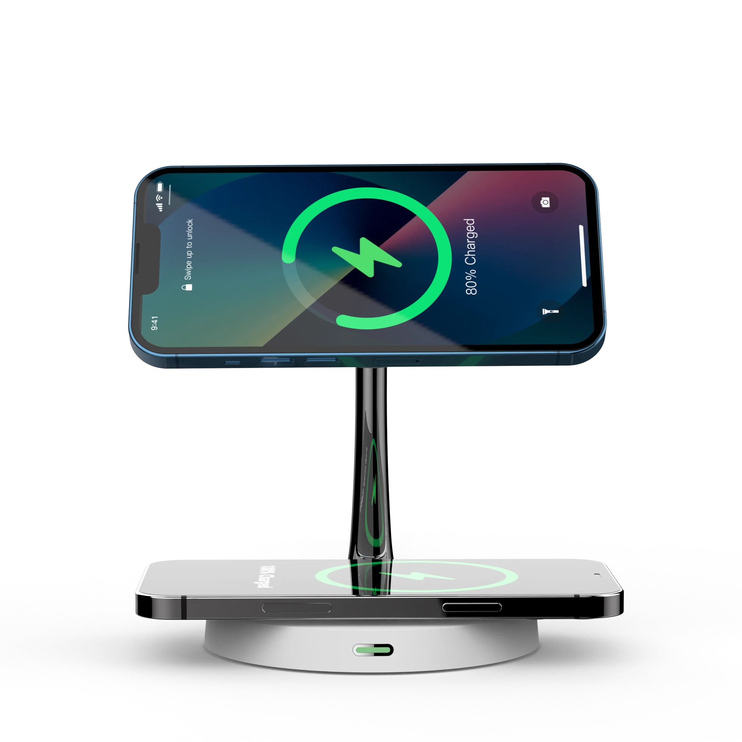 

Магнитная Беспроводная зарядная подставка T269C 3 в 1 для IPhone 15 14 13 Apple Watch Airpods Pro Qi, док-станция для быстрой зарядки