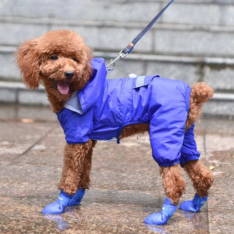 Silica Gel Dog Rain Shoes 8 Color Soft Waterproof Non Slip Dog Shoes For Small Medium Big Dogs All Season Pets Shoeses 4PCS Set