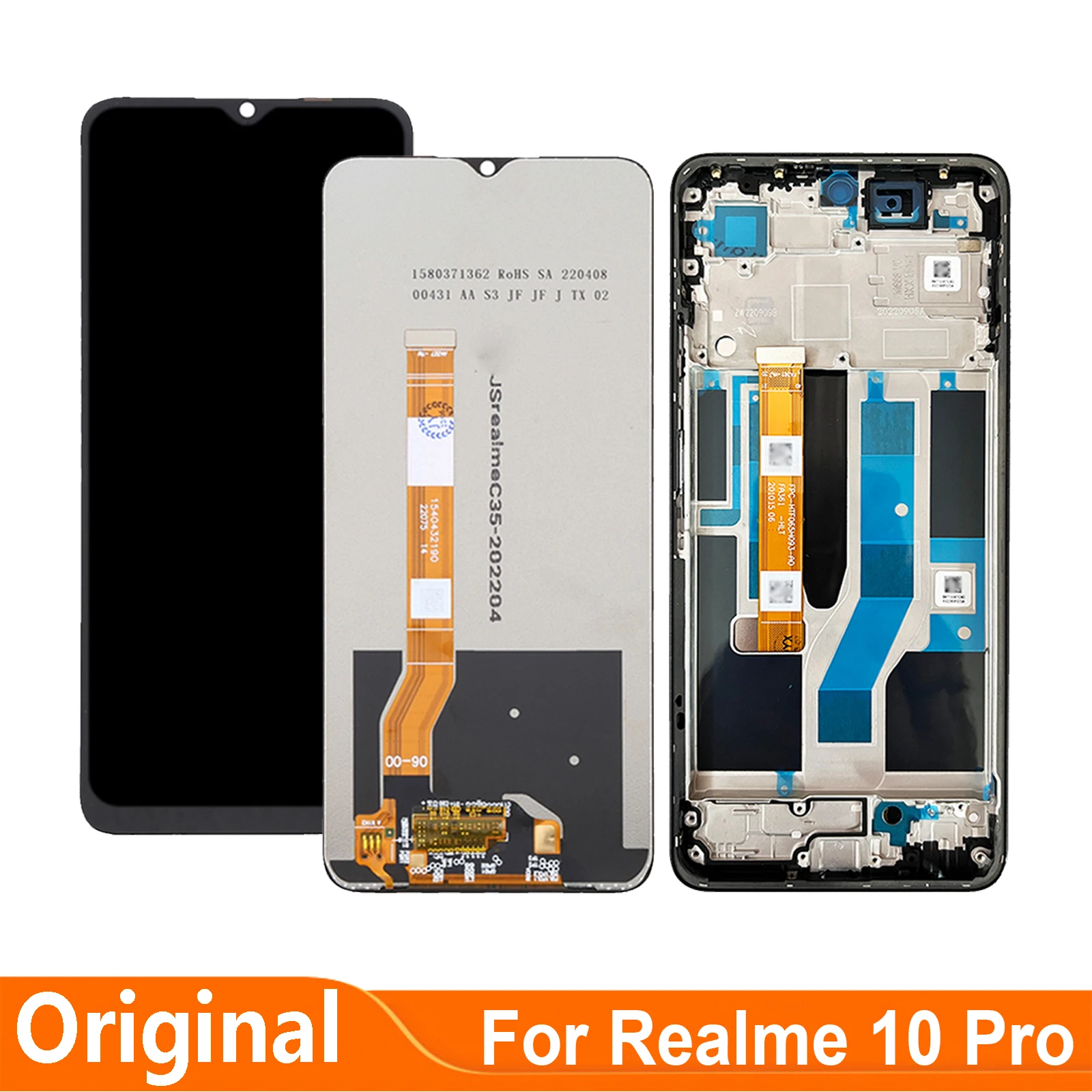 6.72\'\' For Realme 10 Pro RMX3663 RMX3660 RMX3661 LCD Display Touch Screen Digitizer Assembly