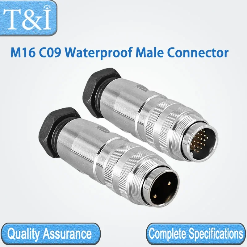 

5/10/100PCS M16 C09-2/3/4/5/6/7/8/12/14/16/19/24P Electronic Industry Aviation Automobile Waterproof Male Precision Connector