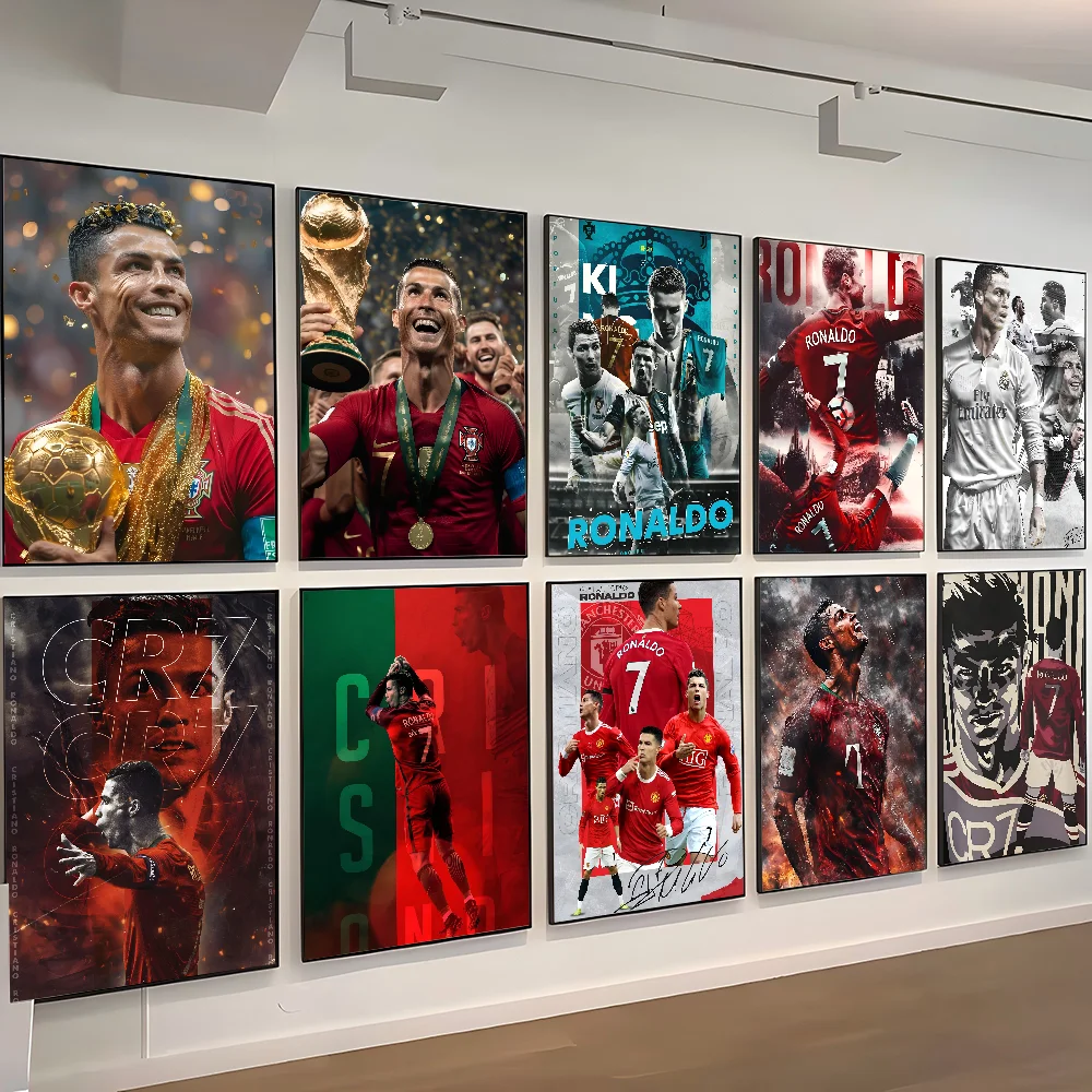 Affiche auto-adhésive c-cristiano r-rondo CR7, 1 pièce, autocollant en papier imperméable, décoration murale pour café, Bar, salle