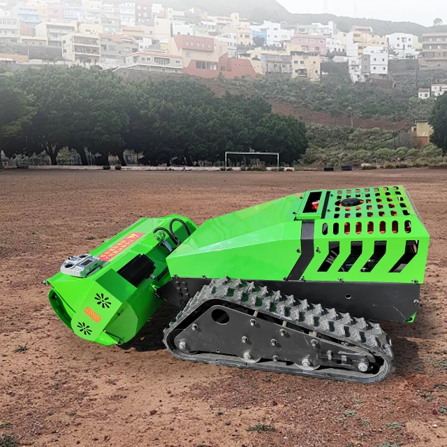 All-Terrain Self-Propelled Farm Lawn Flail Mower  Industrial Grade Slope Crawler with  Engine for Orchard
