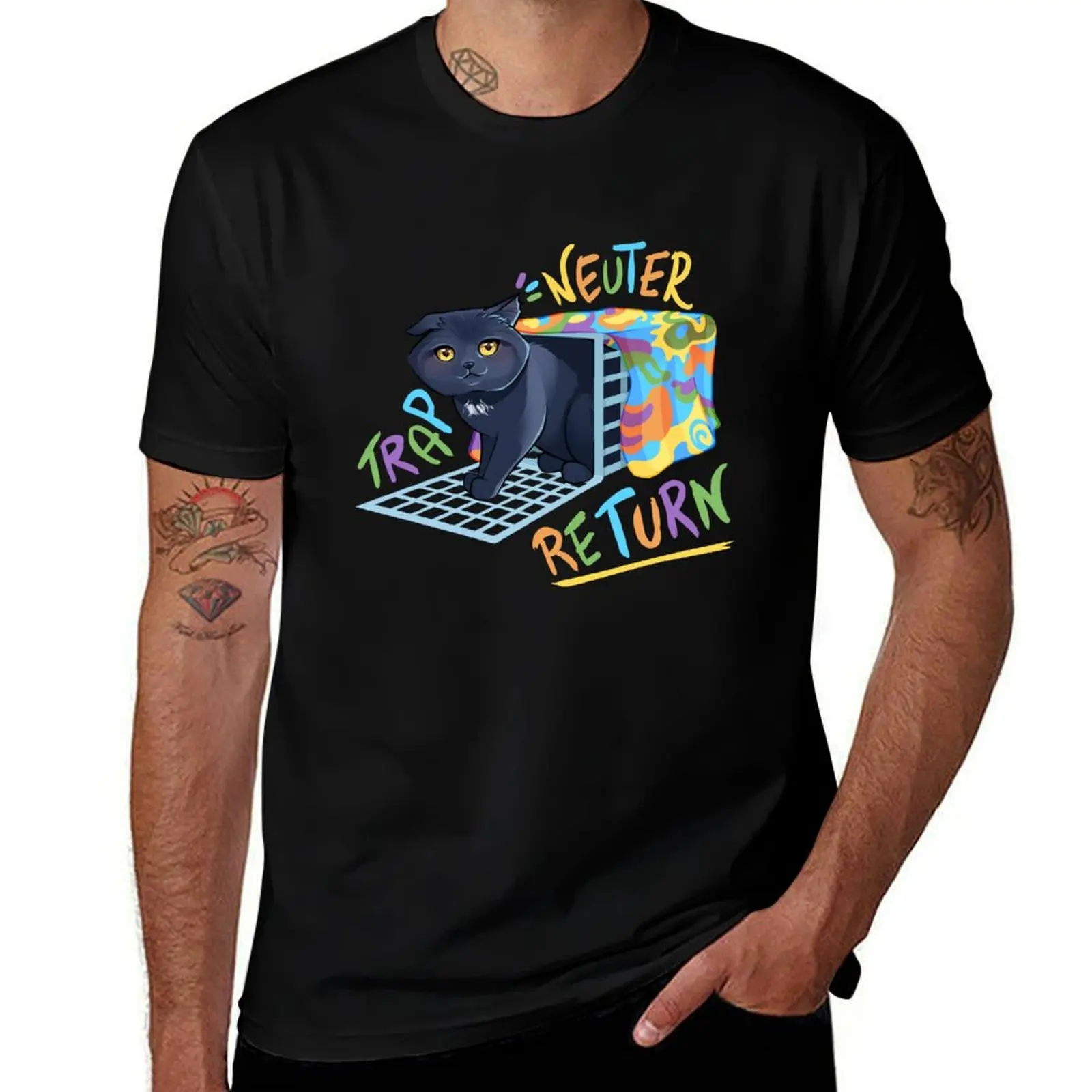 Trap Neuter Return Wonky T-Shirt Large Size Basic Casual T-Shirt