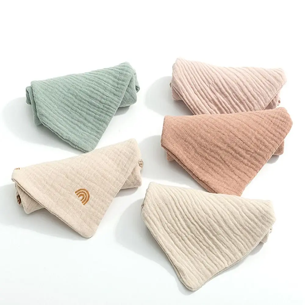 Portable Cotton Muslin Washcloths Easy to Clean Soft Burping Cloth Random Color Newborn Handkerchief Infant