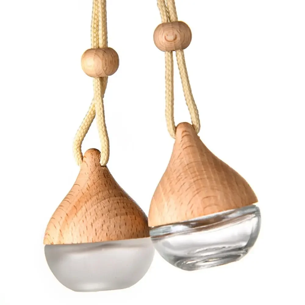 New Mini Fragrance Pendent Bottle Auto Aromatherapy Automotive Decoration Perfume Diffuser Empty Perfum Car Hanging Glass Bottle