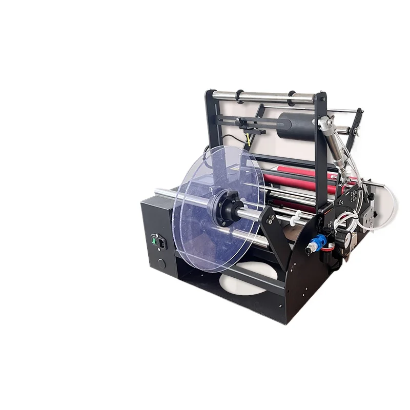 Round bottle labeling machine Manual labeling machine Self-adhesive glass bottle Plastic bottle labeling equipment