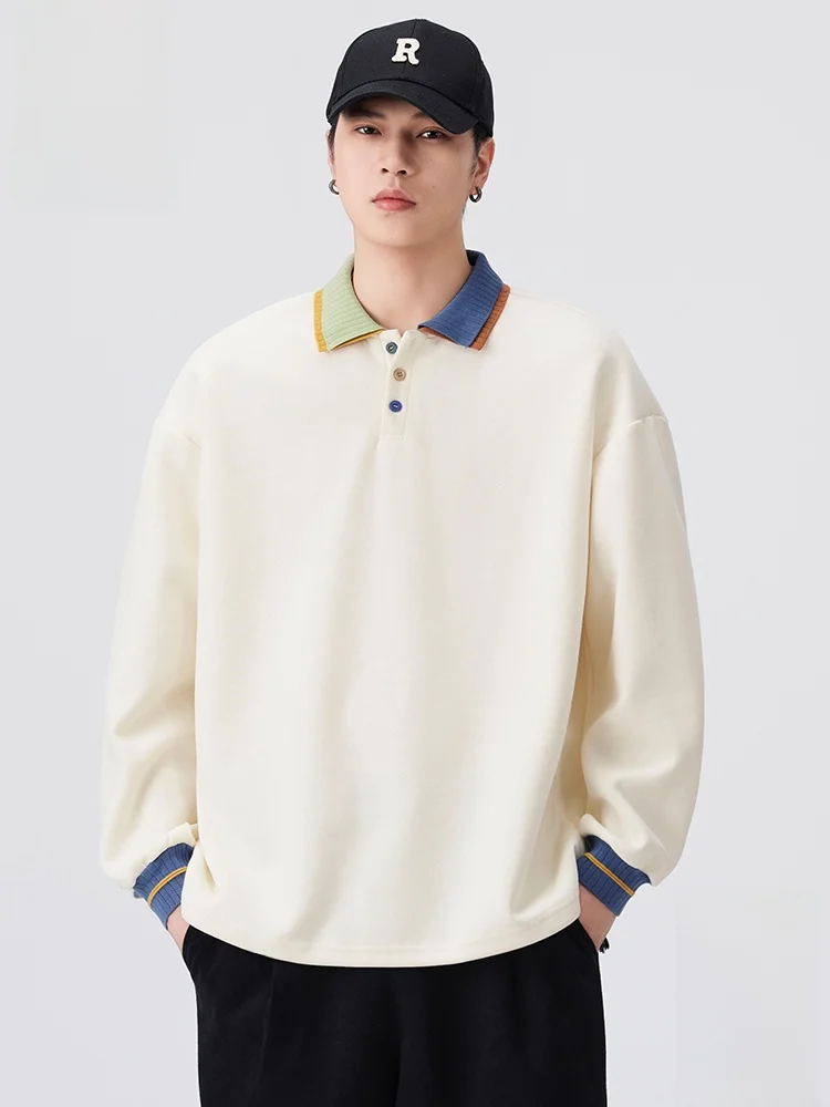 

PaulFrank Long Sve Ne Sweatirt Men Casual Splicing Design Autumn Trendy Brand Comfortable Loose Fit Polyester