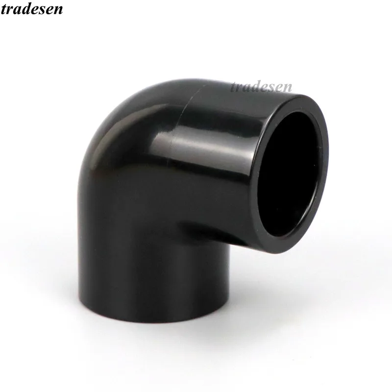 20~50mm Black PVC Pipe Connector UPVC Pipe Garden Water Elbow Joint Aquarium Tank Water Supply Tube Connectors