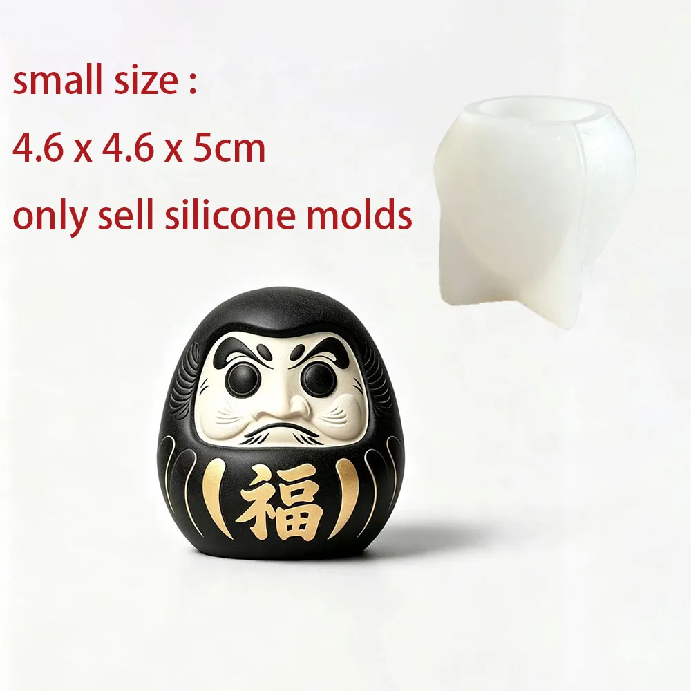 3D Japanse gelukskat siliconen mal DIY cement gips kaars hars mal Maneki Neko Daruma zeep klei knutselmal bureau decoratie