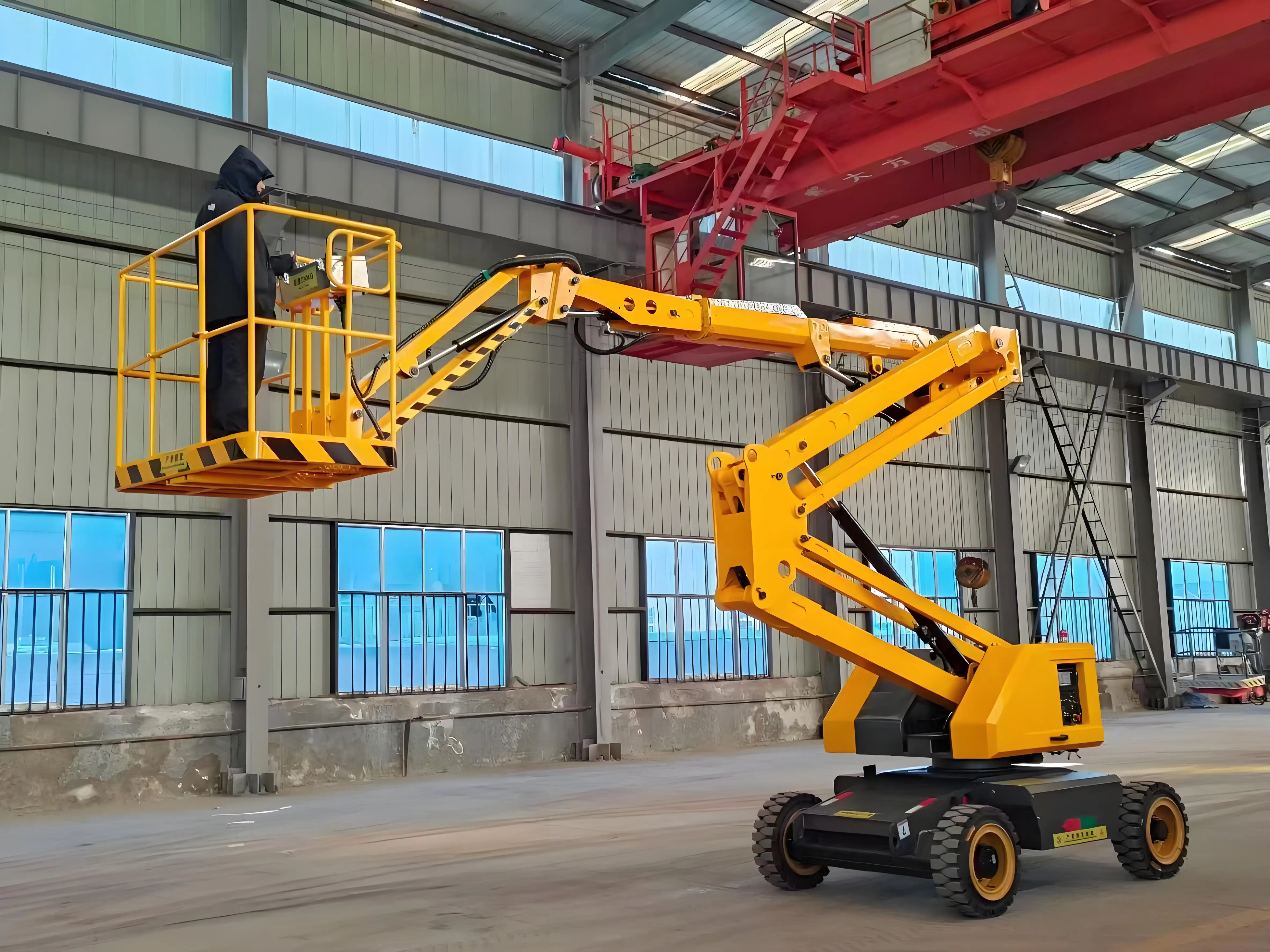 Customized Diesel Hydraulic Mobile Arm Arc-shaped Folding Arm Curved Arm Elevator Spider Self-propelled Articulated Elevator