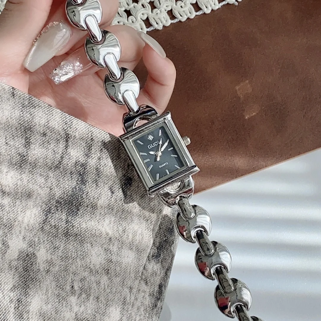 ساعات يد مربعة عصرية للسيدات بسيطة وأنيقة ساعة نسائية صغيرة سوار ذهبي ساعات كوارتز بنات montre فامLadin