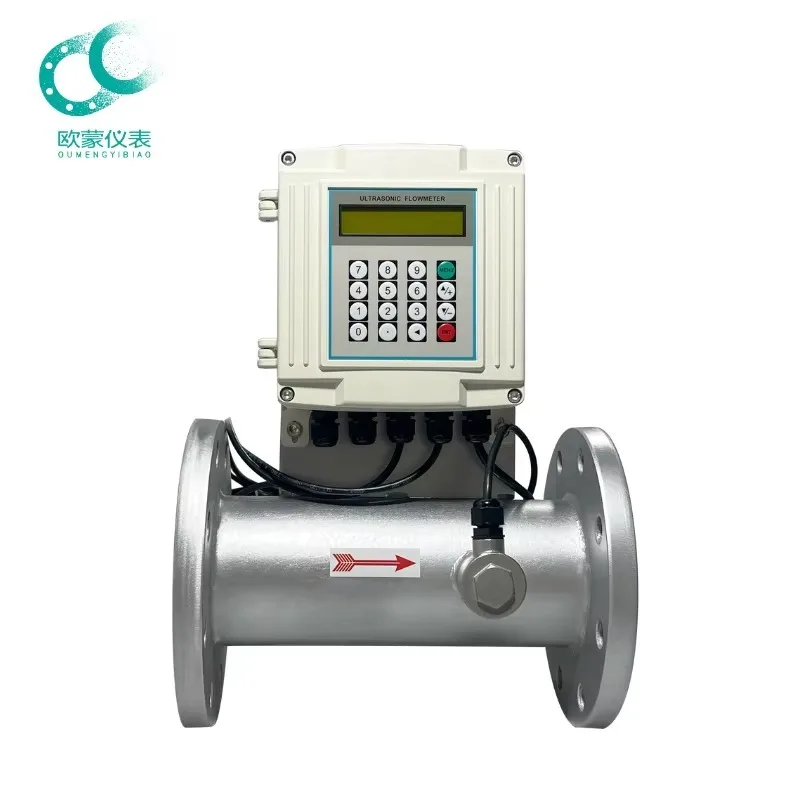Clamp-On Ultrasonic Flowmeter Liquid Accuracy 1% DN15-DN1200 Plastic OEM Available OCMS For Water And Fluid