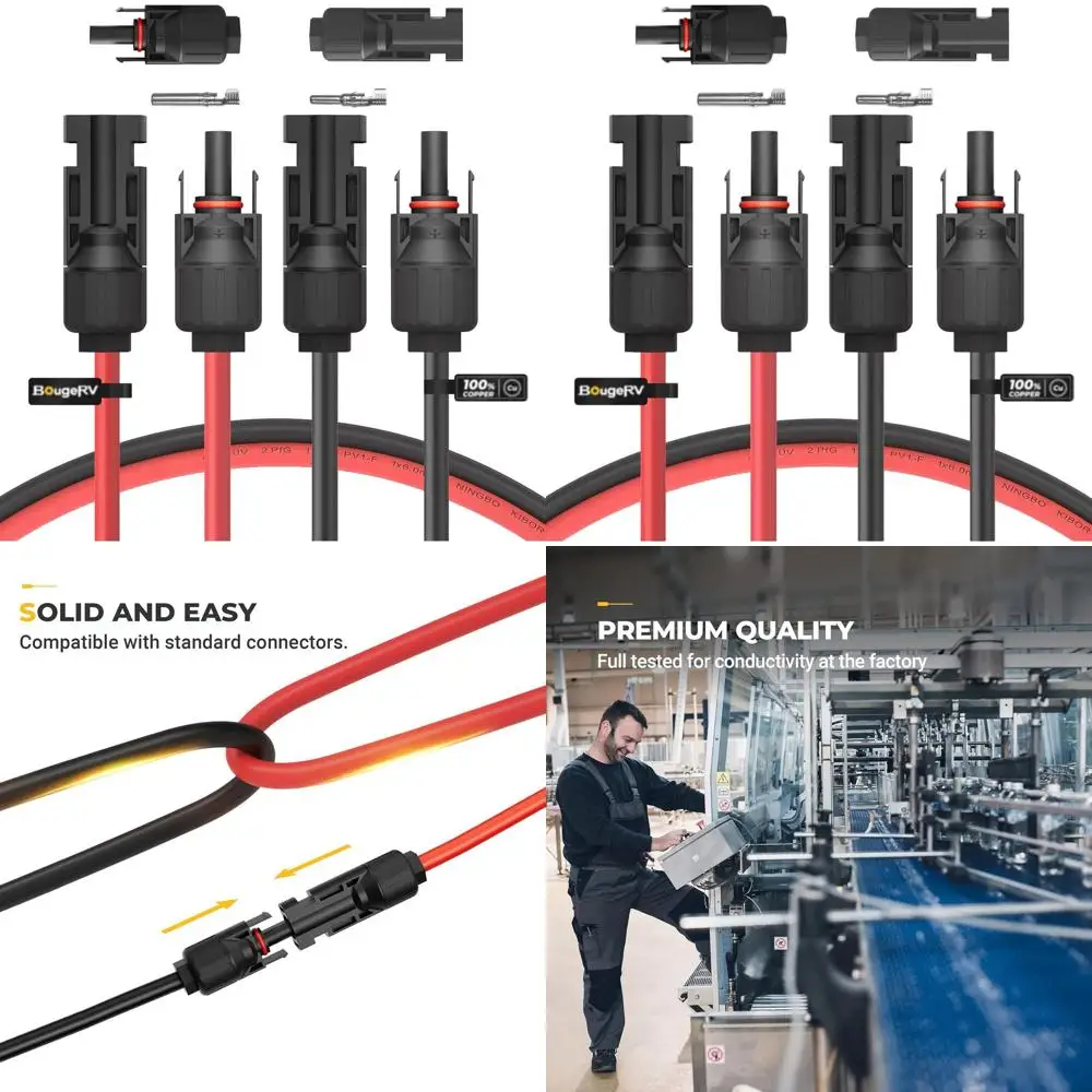 

Удлинительный кабель 50 футов 10AWG с контроллерами на обоих концах и дополнительным комплектом адаптеров для панели управления (красный + черный)