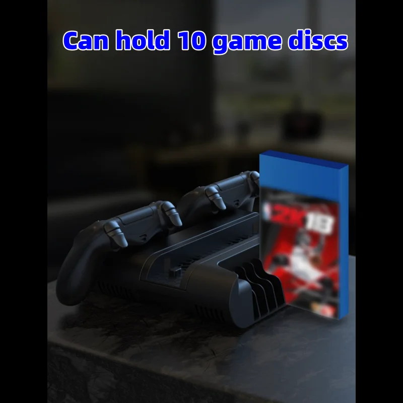 Upgraded PS4 /PS4SLIM /PS4 PRO Multi-function cooling fan base + Storage tray handle dual charge