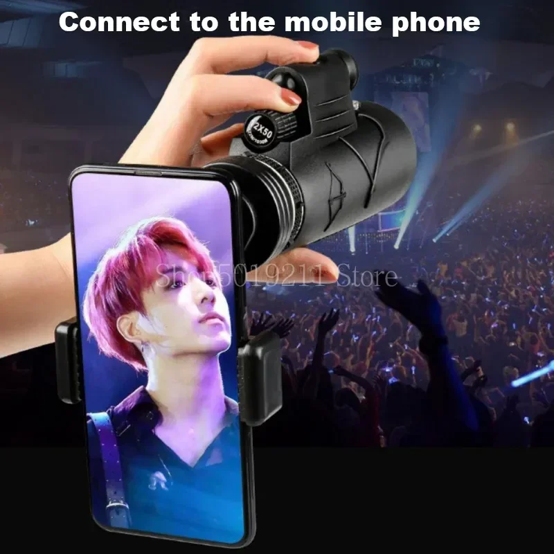 مناظير Bak4 مع تكبير قوي hd 50x60 ، تلسكوب احترافي طويل المدى للصيد