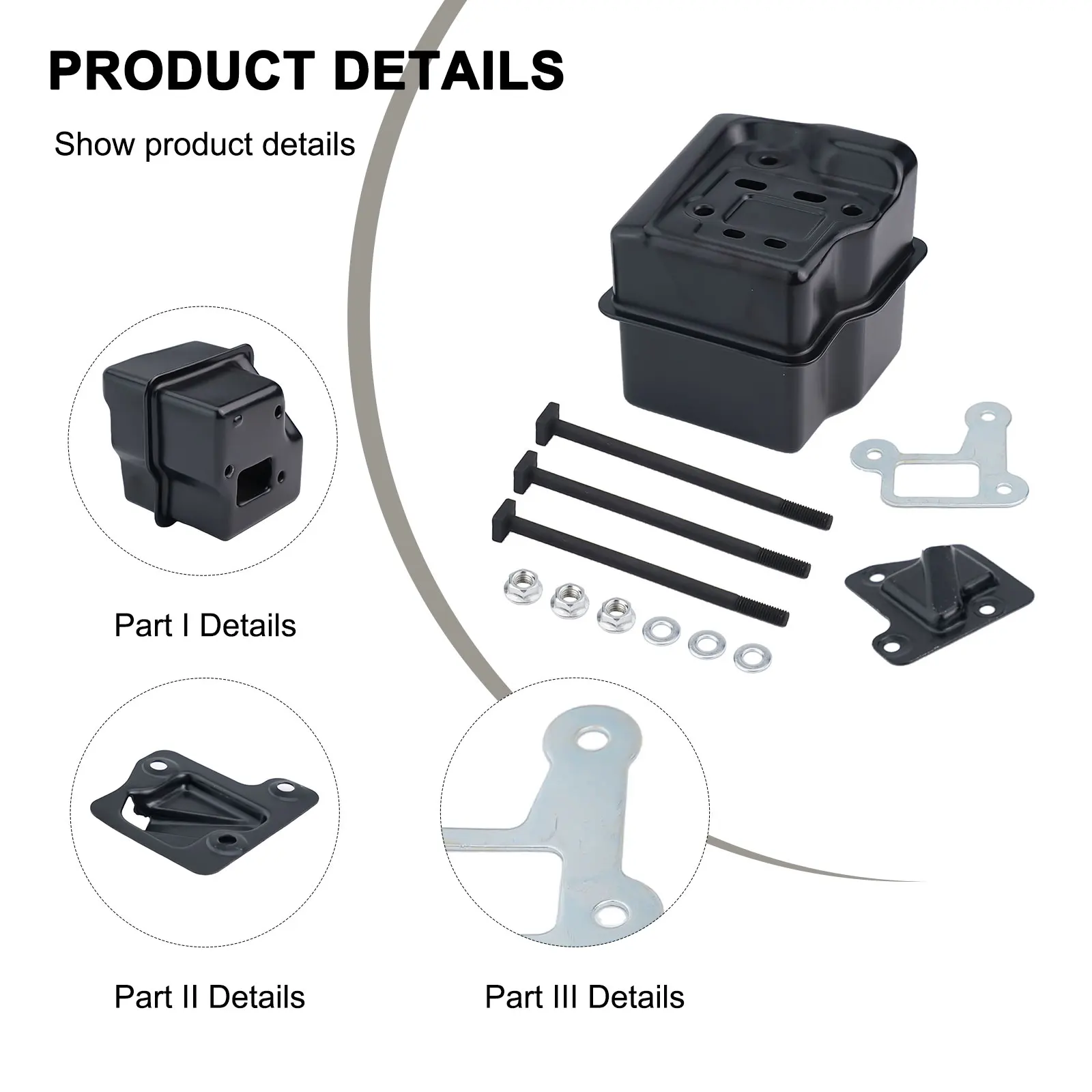 

Durability MS Exhaust Muffler Gasket Cover High Quality Exhaust Muffler Gasket Cover MS Bolt Screw Kit Easy Installation