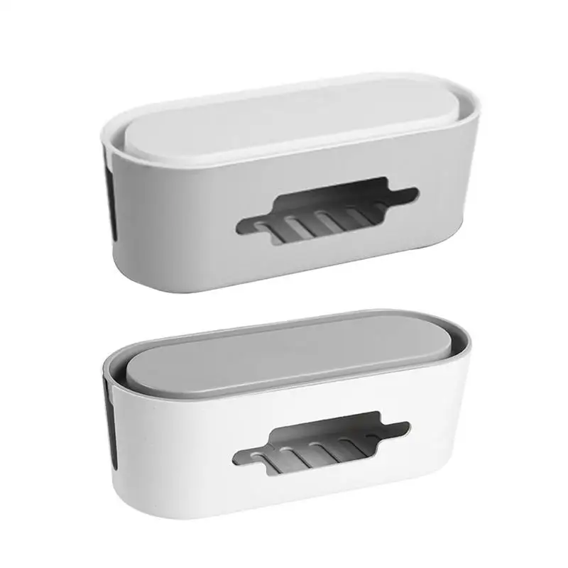 Настольный органайзер для кабелей, коробка большой емкости, органайзер для шнура, коробка для рабочего стола с защитой от поражения электрическим током под настольным шнуром