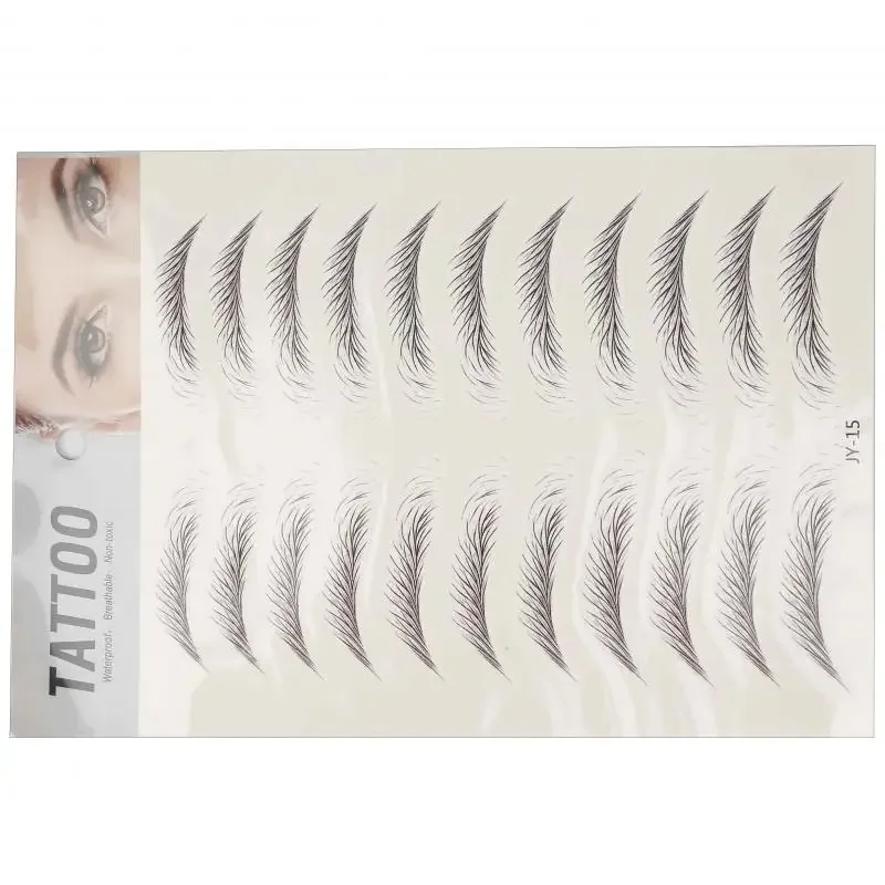 3sheet Eyebrows Sticker Water Transfer Hair-like Eye Brow Tattoo Stickers False Eyebrow Enhancers Waterproof Eye Brow