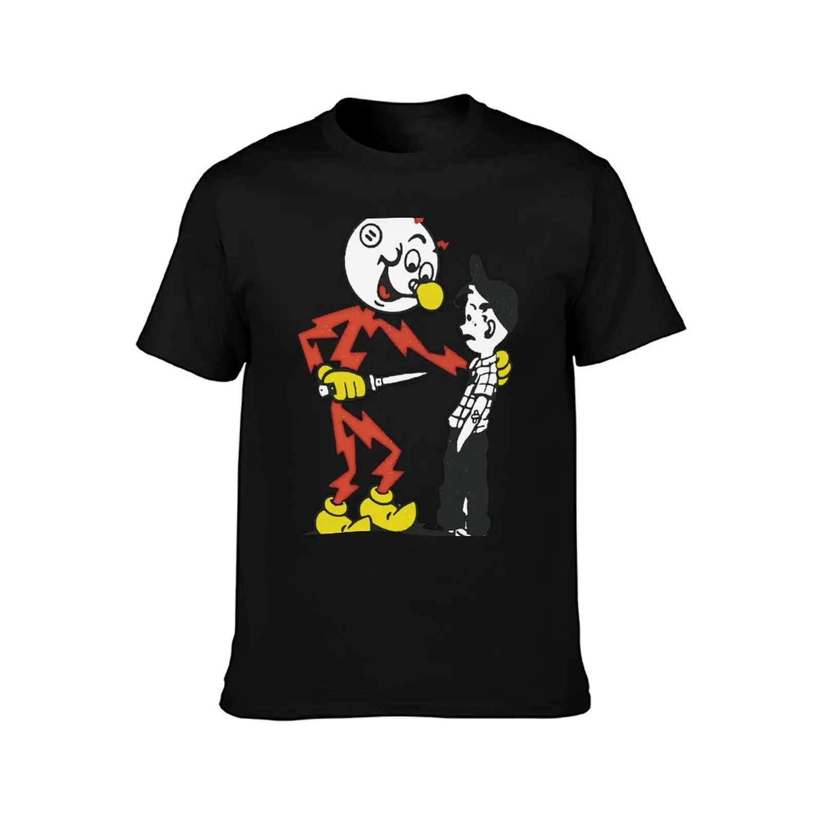 vintage safety posters featuring an anthropomorphic electricity mascot warning kids to be careful about electricity T-Shirt