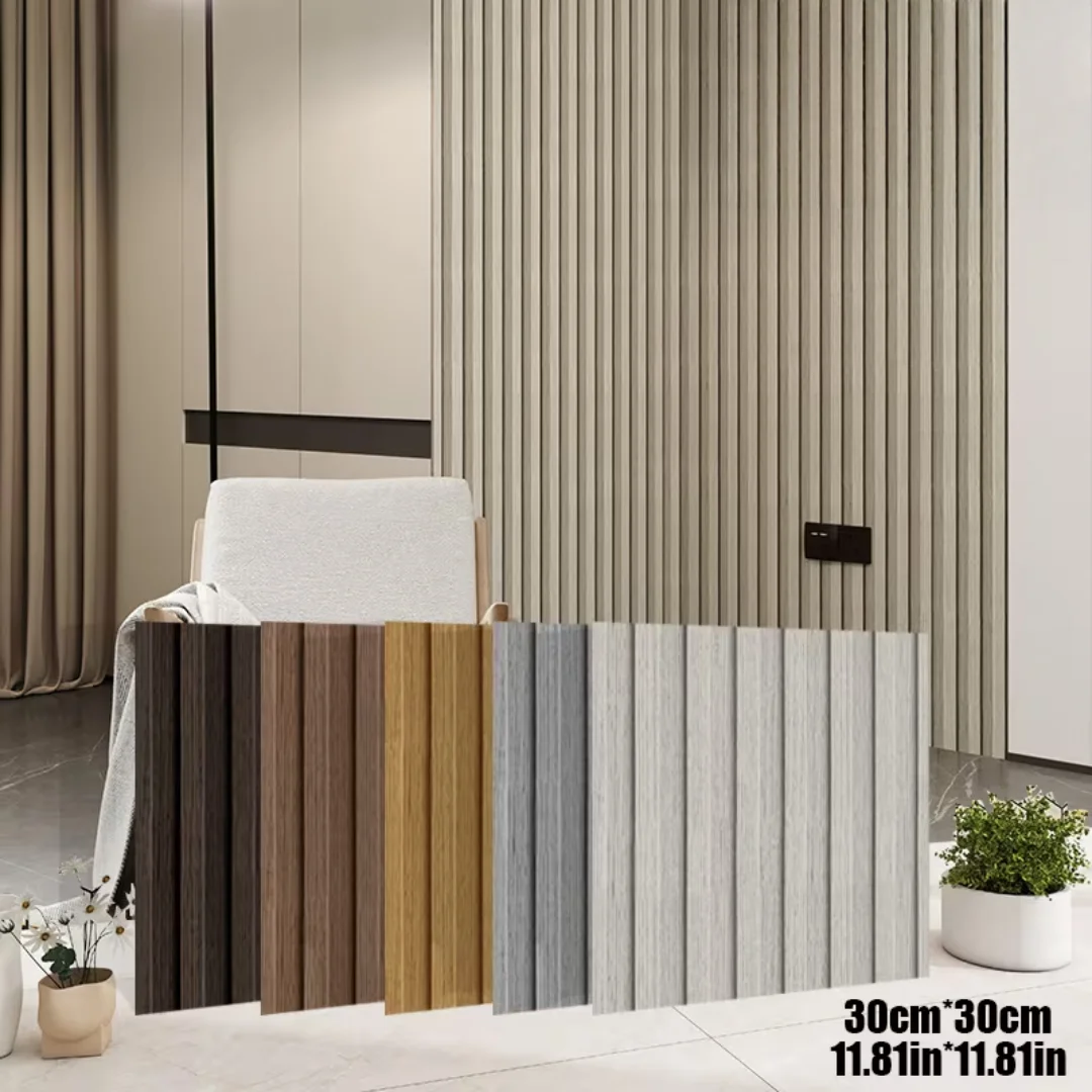 10pcs 30x30cm Wall Sticker Home Decor for Ceiling Living Room Waterproof Wood Grain Self Adhesive Wallpaper Peel and Paste Wall