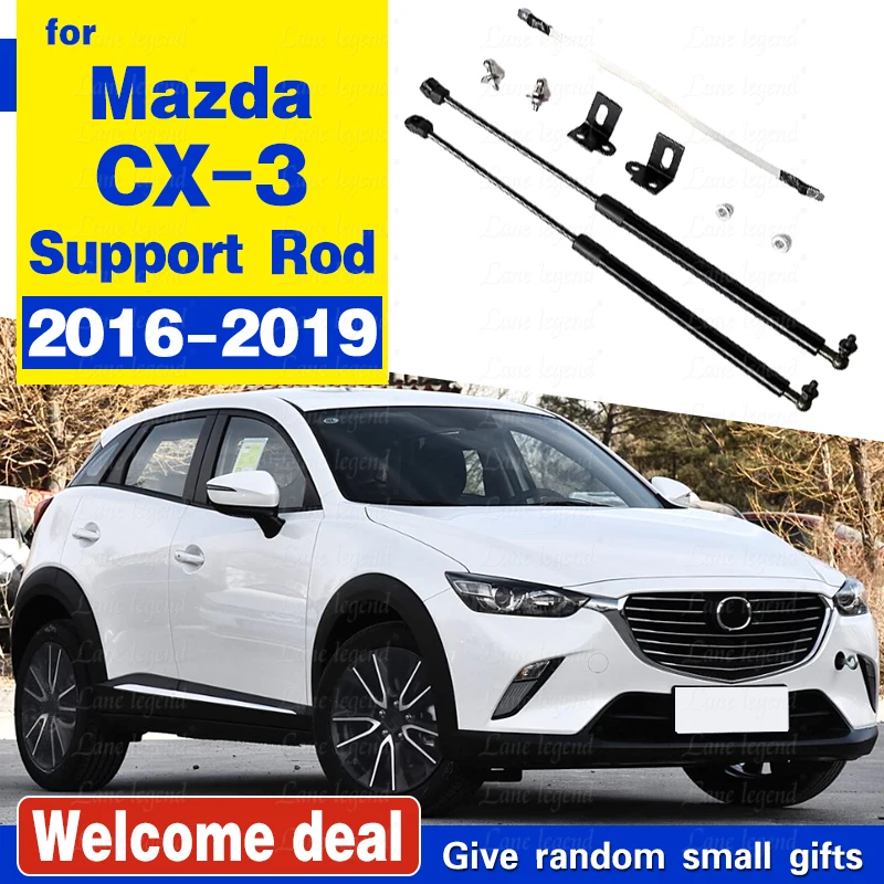 

For Mazda CX-3 2016 2017-2019 Car Engine Cover Supports Struts Rod Front Bonnet Hood Lift Hydraulic Rod Strut Spring Shock Bar