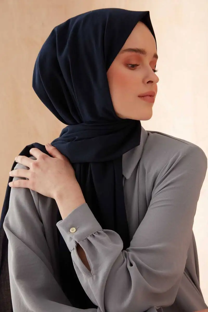 ShantuQ Phoenix Cotton Shawl Navy Blue