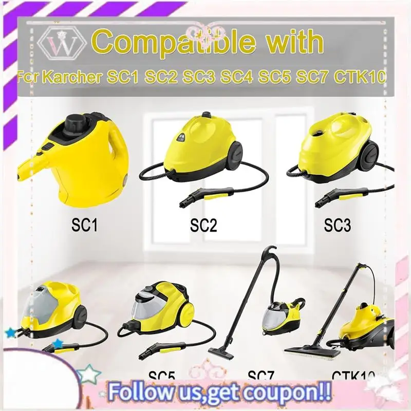 Durable Steam Cleaner Round Brush Power Nozzle Head O Ring Mop Rag For Karcher SC1/SC2/SC3/SC4/SC5 Steam Cleaner Parts