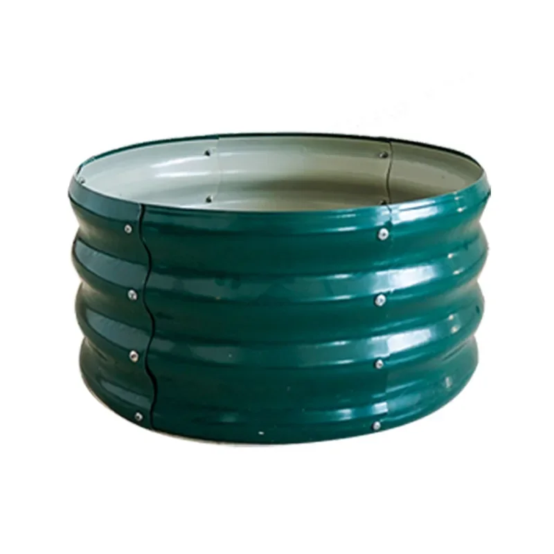 

Galvanized sheet garden bed seedling bed colored metal planting box flower box round flower bed planting box