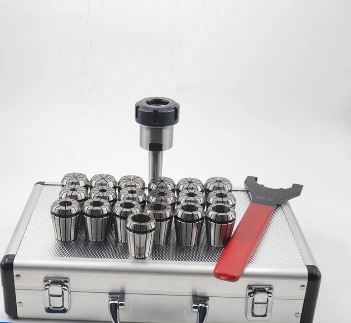 MT3-ER32 + 18pcs milling shank collet set, aluminum-plastic box packaging ER32 elastic chuck MT3 milling shank
