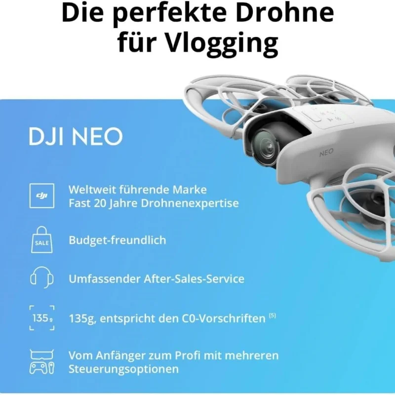 الإصدار العالمي DJI Neo Drone Fly Camera Drone/Combo 4K واقيات المروحة المحمولة ذات التغطية الكاملة للفيديو