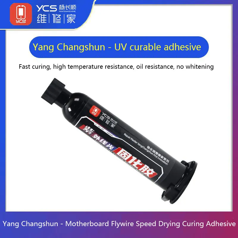 YCS 3-Second Quick Dry Green Oil PCB Motherboard High Temp Resistant  Solder Mask Repair UV Adhesive for Chip Fly Wire Fix Glue