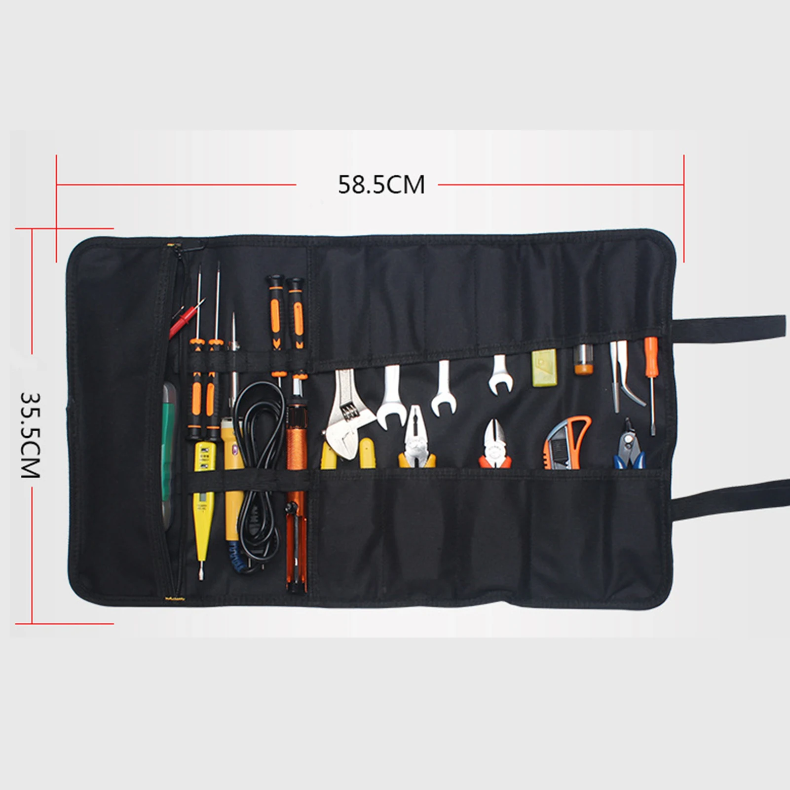 Roll Up Tool Bag Roll Up Tool Bag Oxford Cloth Multi Pocket Thickened Handle  Tool Bag for Electrician Roll Up Tool Holder