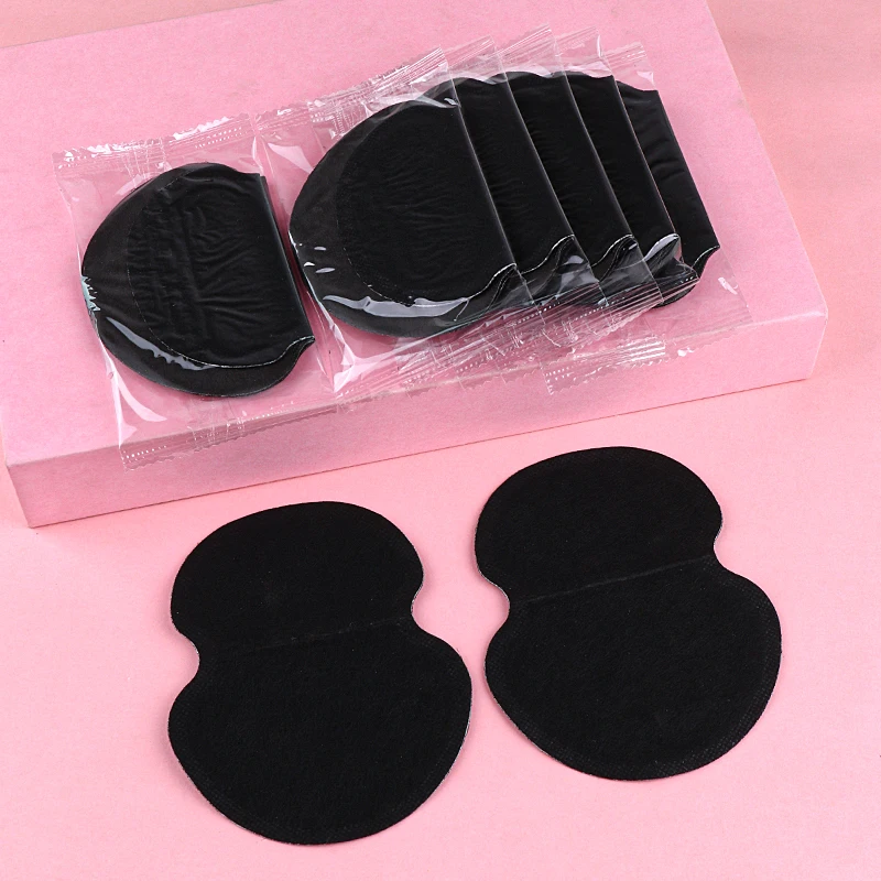 50/100Pcs Black Sweat Pads Disposable Armpit Antiperspirant Deodorant Stickers  non-woven fabric Adhesive Disposable Summer Pads