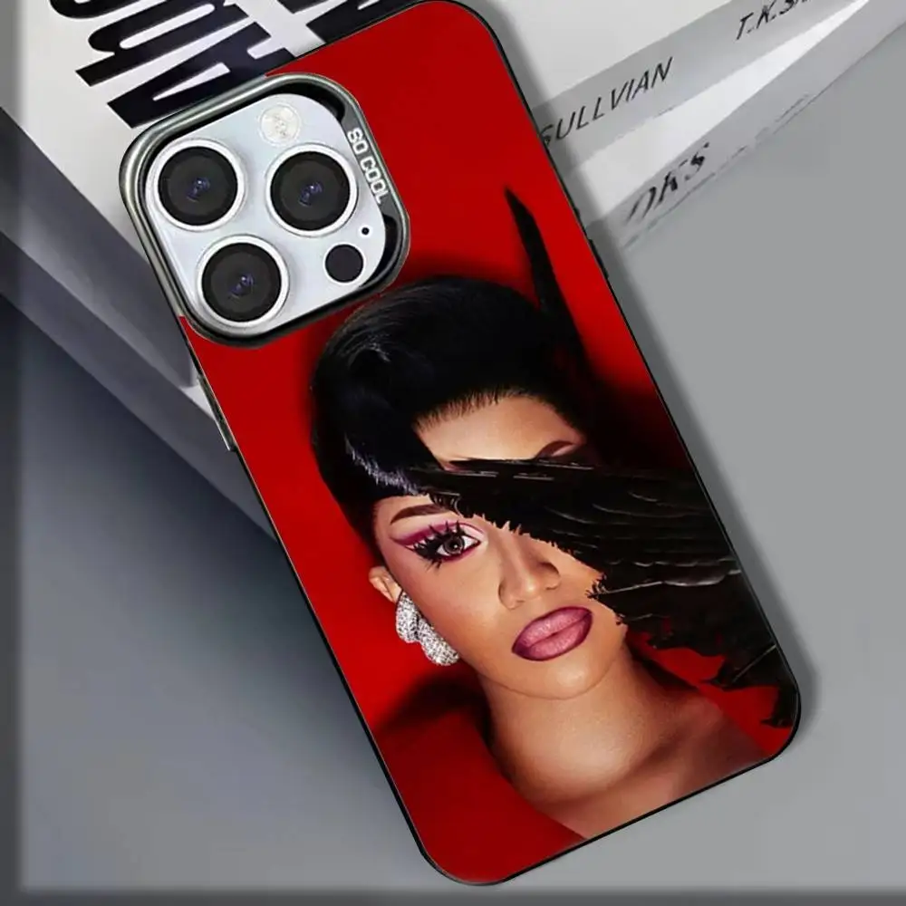 C-Cardi B Am I The D-Drama iPhoneケース iPhone 16,15,14,13,12,11,8,7,Pro,Max,Plus,Mini,XS,SE対応 耐衝撃マットカバー