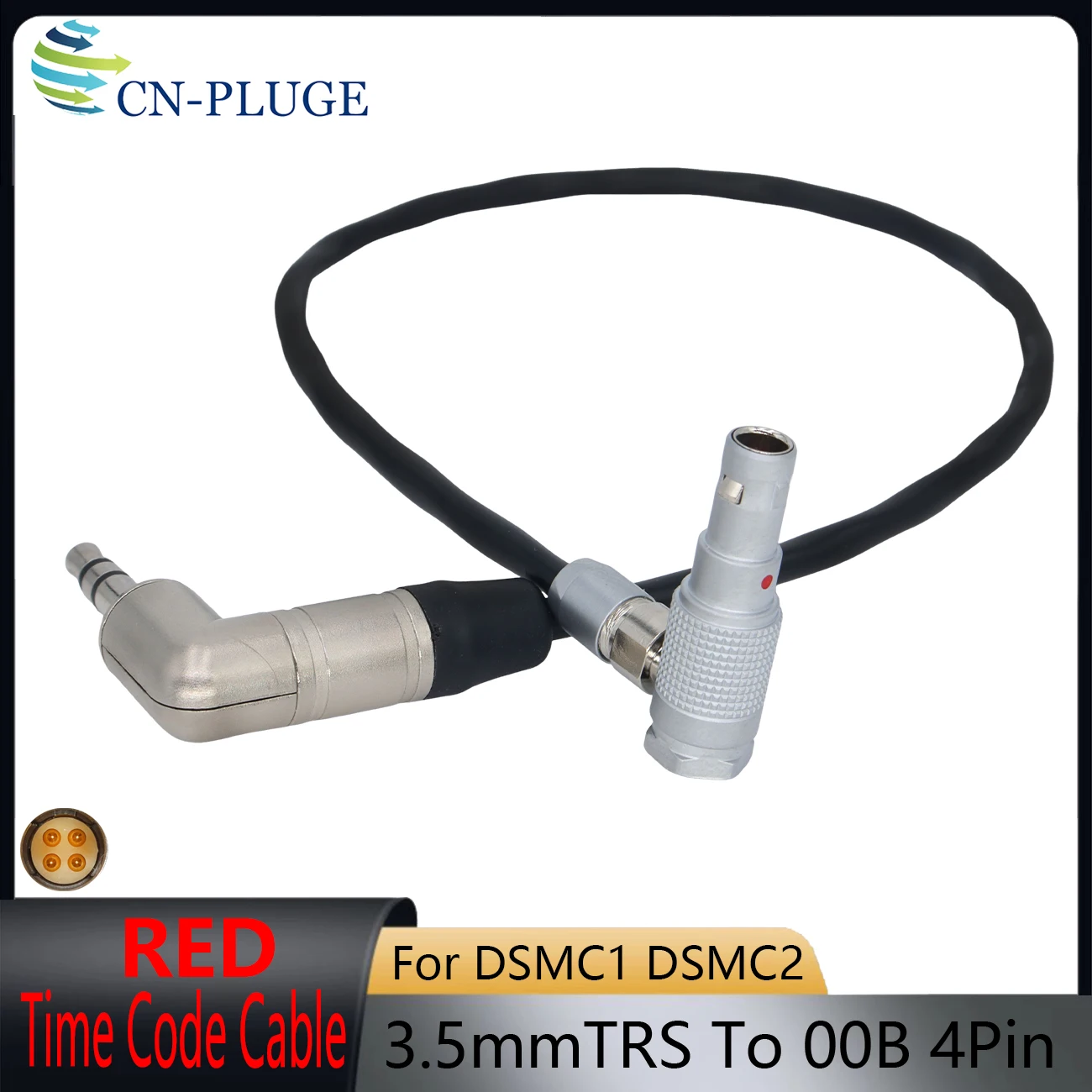 RED Epic/Gemini/DSMC1/DSMC2 Camera 00B 4Pin To 3.5mm TRS Tentacle Sync TC Timecode Cable
